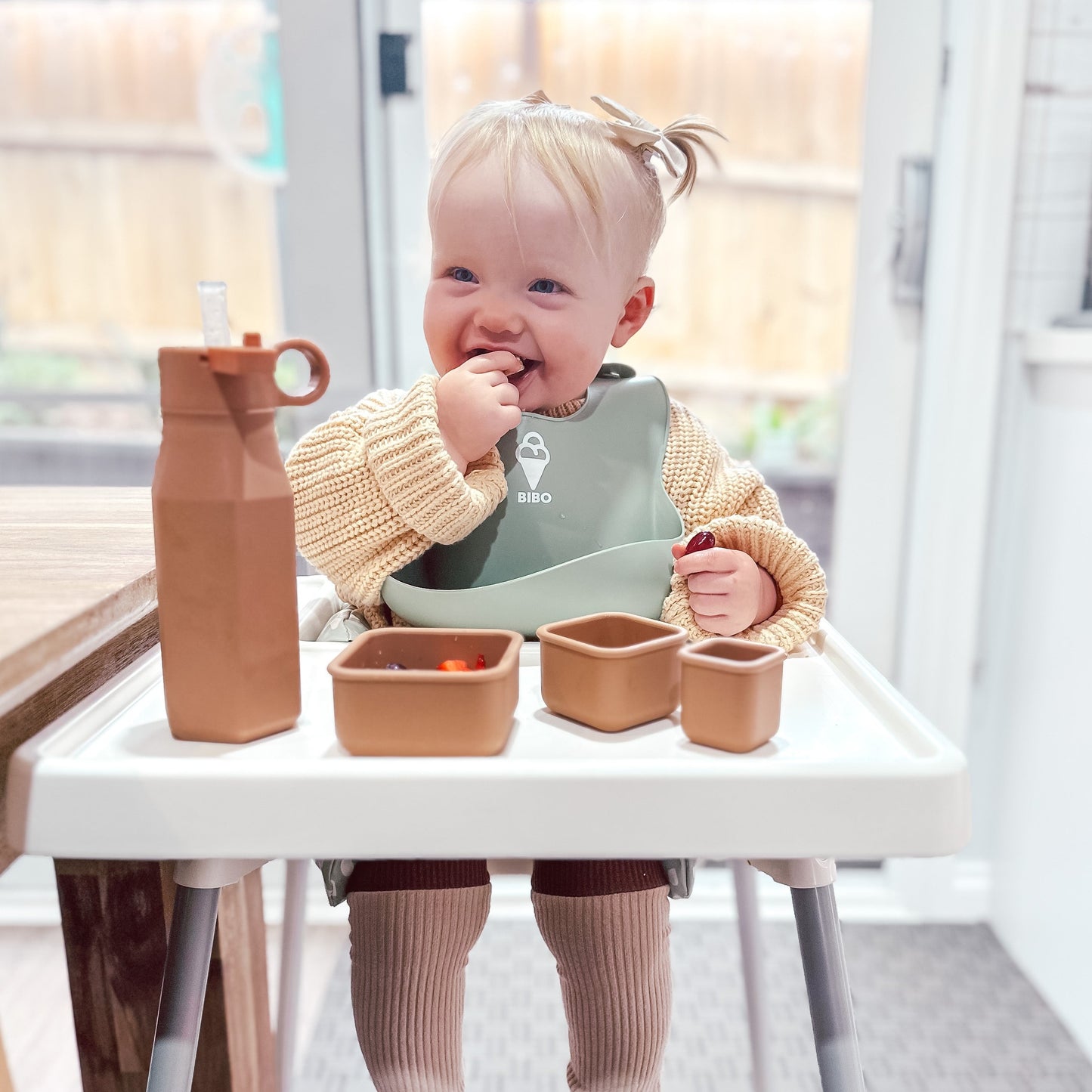 Pre-Order Desert Tan Kids Silicone Drink Bottle