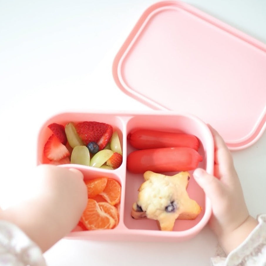 Silicone 3 Bento Powder Pink