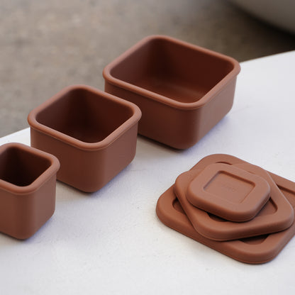 SilicoStack - Set of 3 Silicone Containers