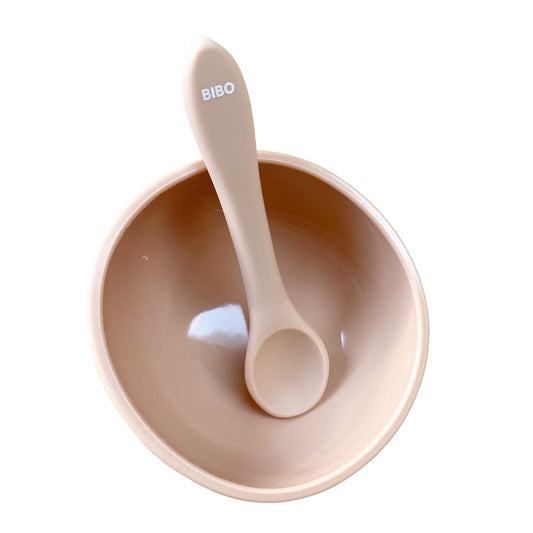 Silicone Baby Bowl Set Warm Nude